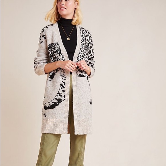 Anthropologie Lucerne Tiger Cardigan 